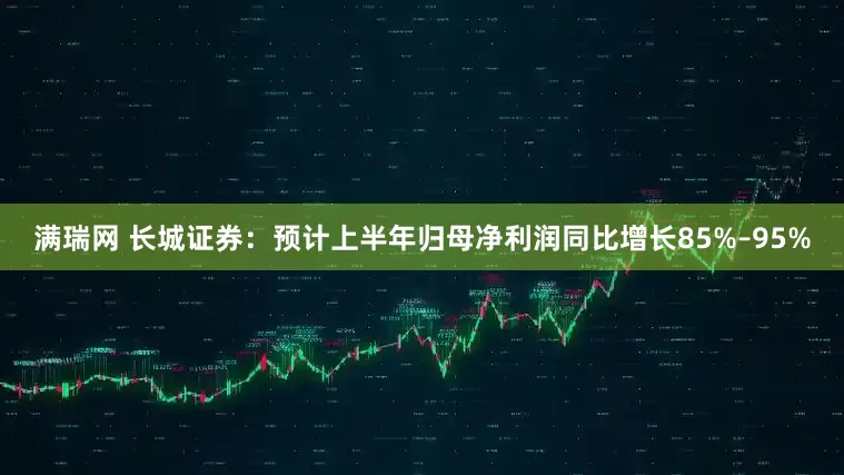 满瑞网 长城证券：预计上半年归母净利润同比增长85%–95%