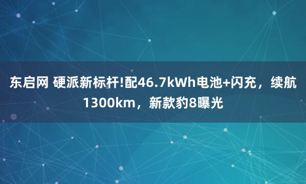 东启网 硬派新标杆!配46.7kWh电池+闪充，续航1300km，新款豹8曝光
